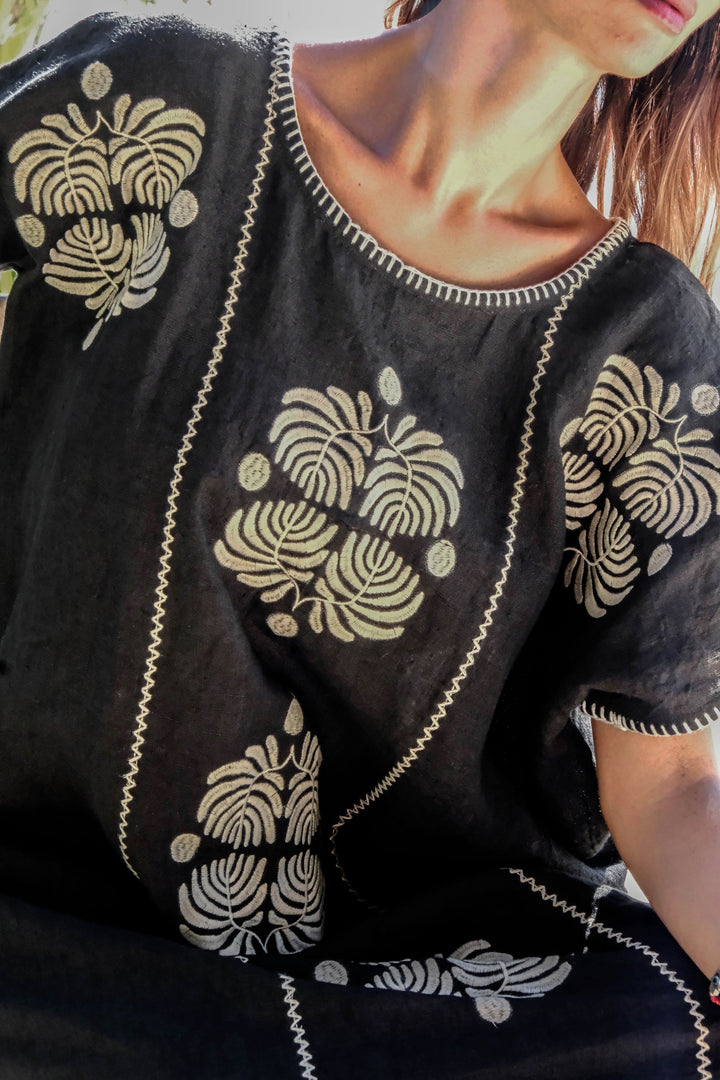 THE TIPPI KAFTAN  - CHARCOAL