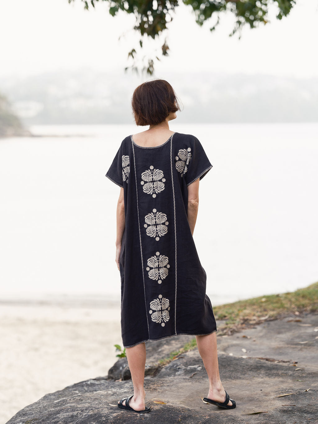 THE TIPPI KAFTAN  - CHARCOAL