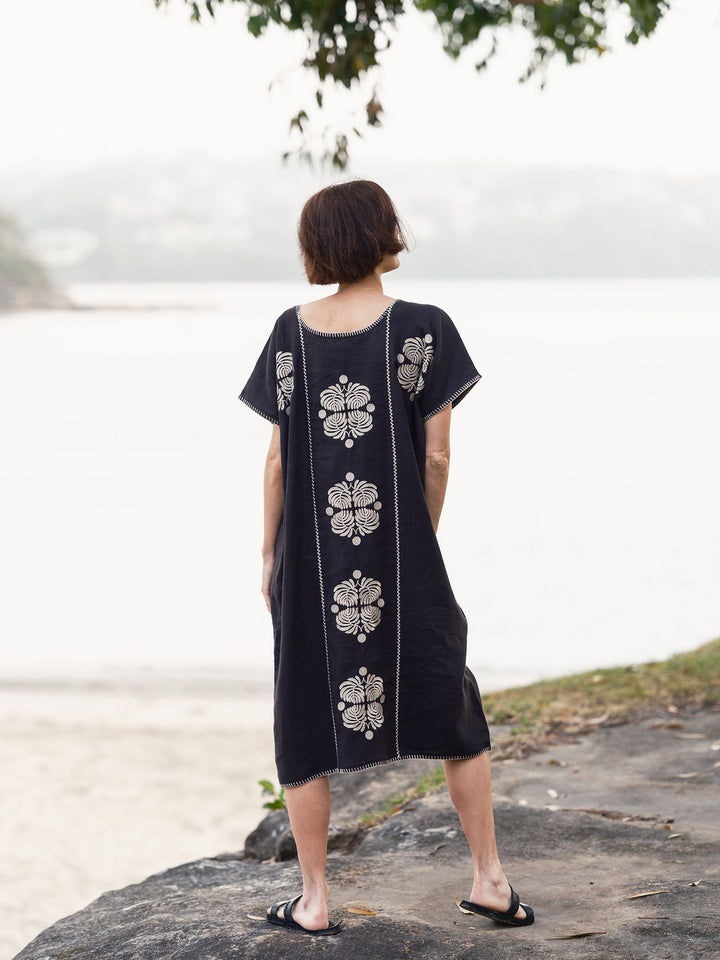THE TIPPI KAFTAN  - CHARCOAL