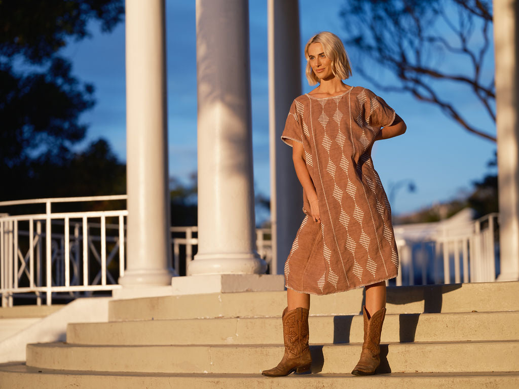 THE FRIDA KAFTAN - TOBACCO