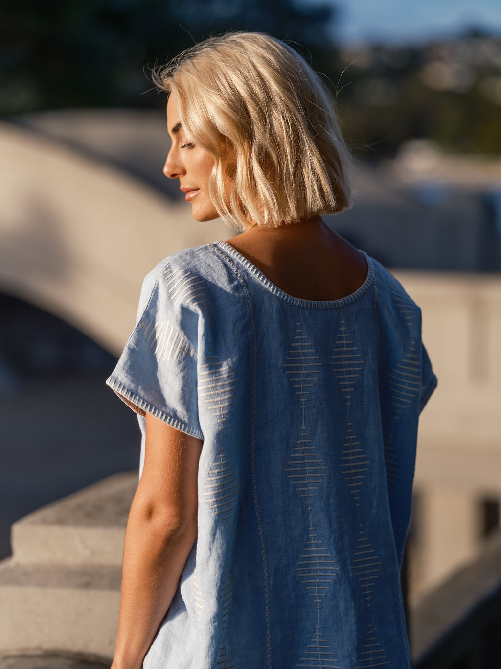 THE FRIDA KAFTAN - DUCK EGG BLUE