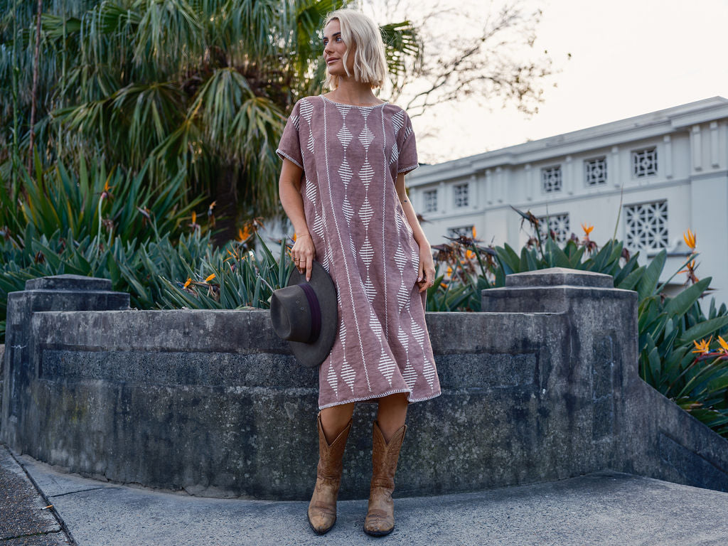 THE FRIDA KAFTAN - TOBACCO