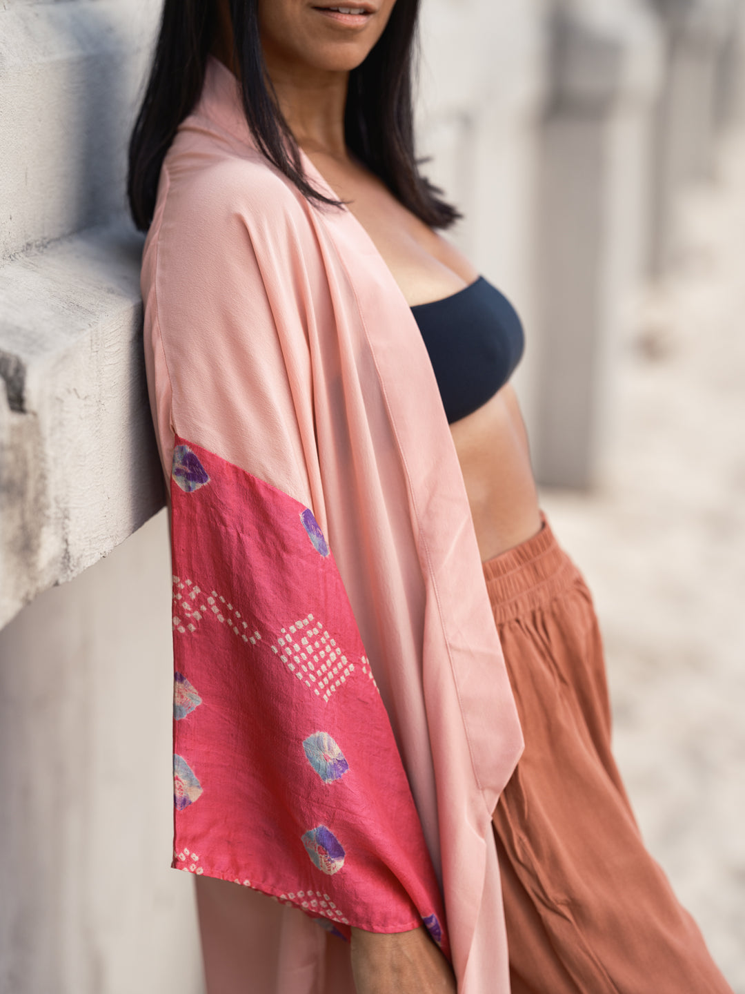 Long Bandhani Kimono