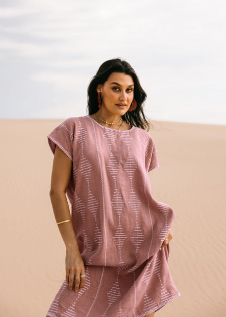 THE FRIDA KAFTAN - Dusty Pink