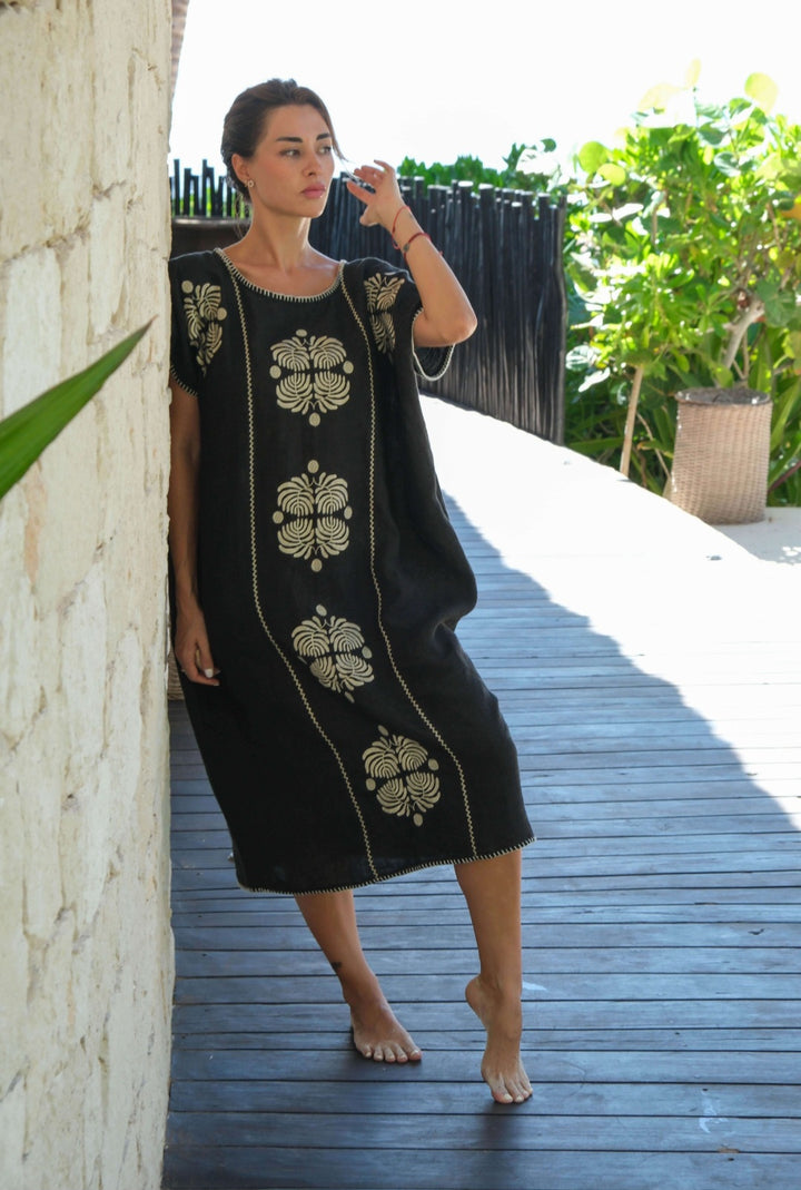 THE TIPPI KAFTAN  - CHARCOAL