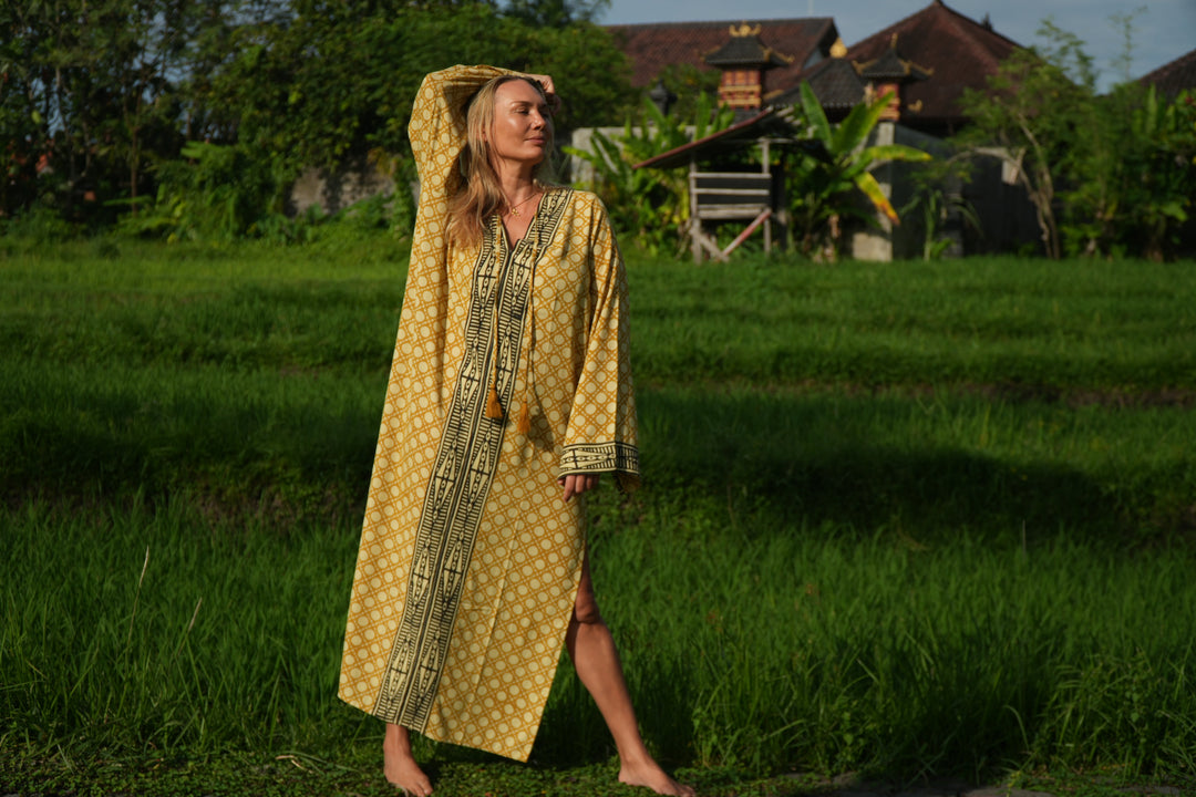 The Luna Kaftan - Golden Ochre