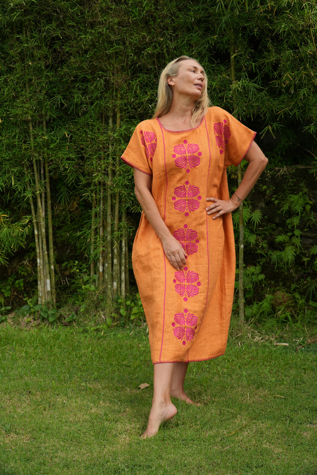 The Tippi Maxi - Tangerine and Fuchsia