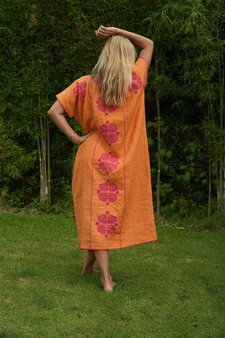 The Tippi Maxi - Tangerine and Fuchsia