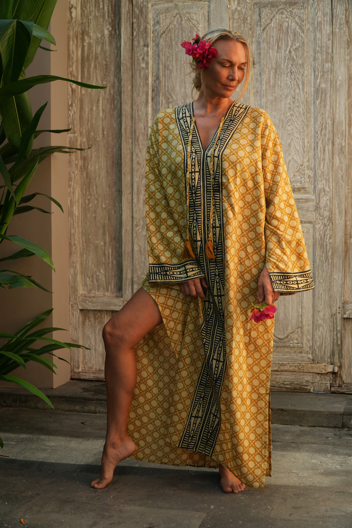 The Luna Kaftan - Golden Ochre
