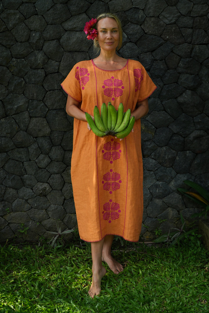The Tippi Maxi - Tangerine and Fuchsia