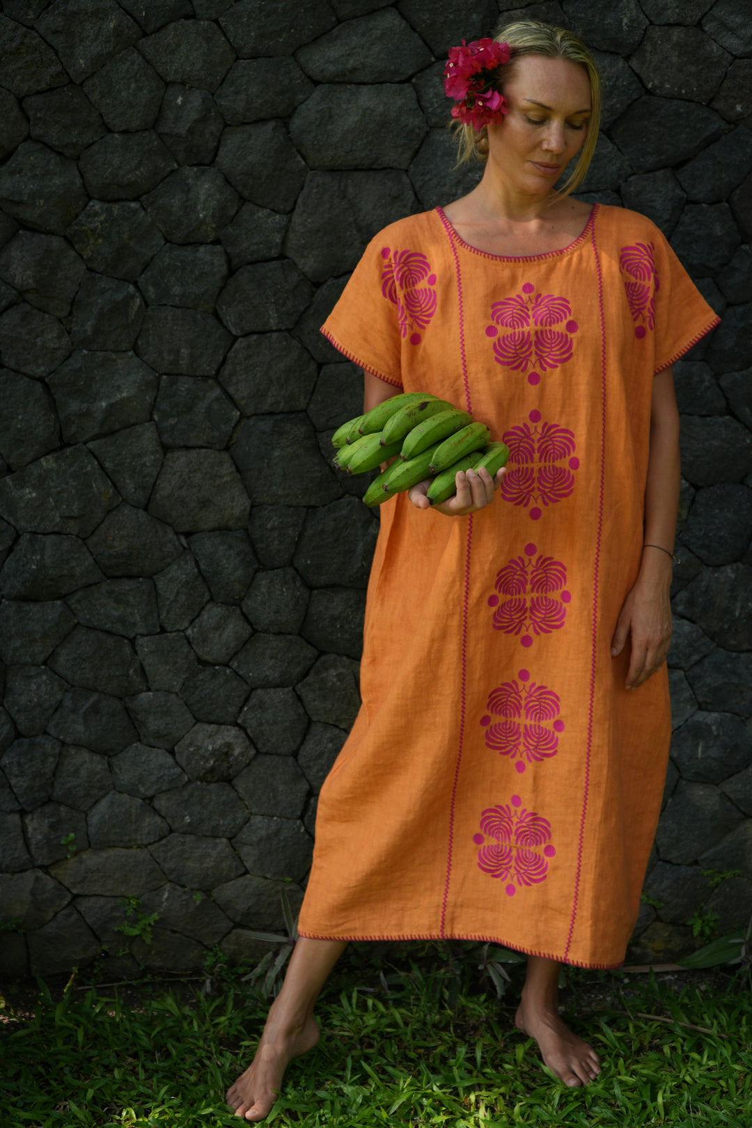 The Tippi Maxi - Tangerine and Fuchsia