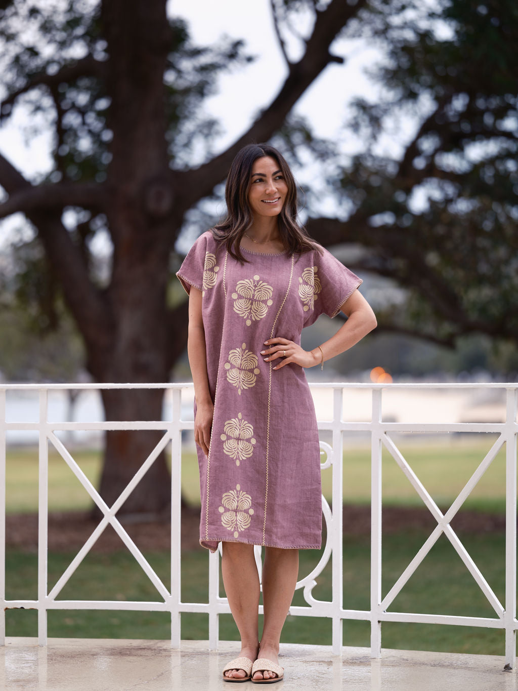 The Tippi Kaftan - Lilac and Lemon