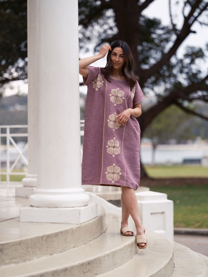 The Tippi Kaftan - Lilac and Lemon