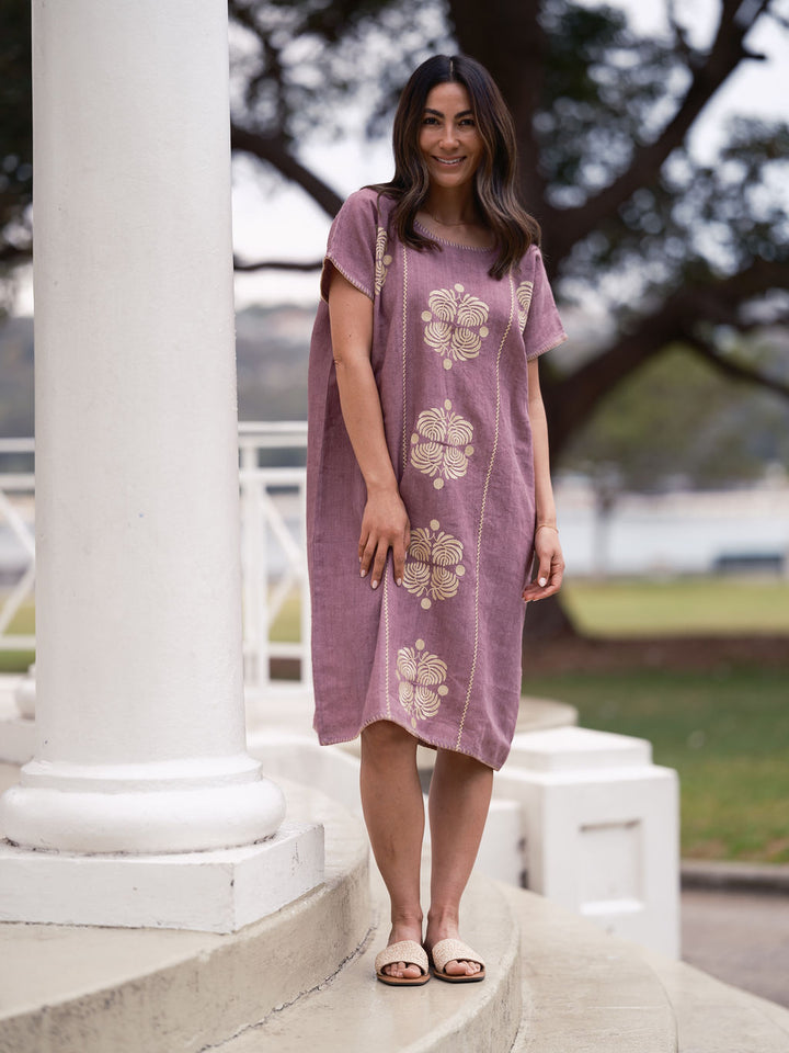 The Tippi Kaftan - Lilac and Lemon