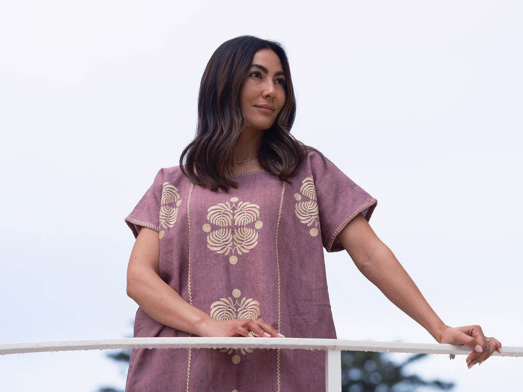 The Tippi Kaftan - Lilac and Lemon