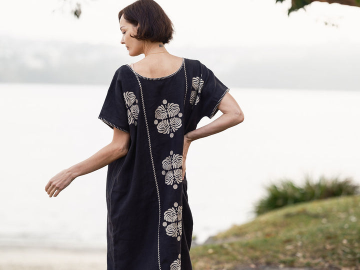 THE TIPPI KAFTAN  - CHARCOAL