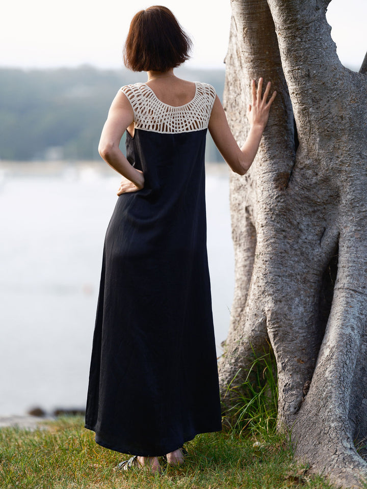 THE LILLY DRESS - BLACK AND IVORY