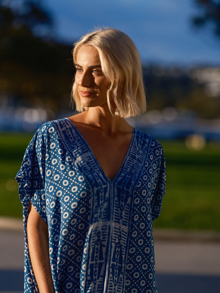 THE SUNDAY KAFTAN - Indigo
