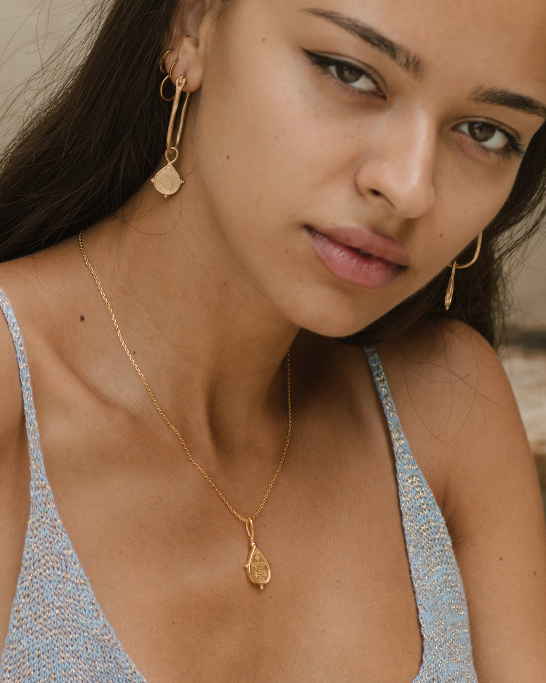 NAHLA Hoops 22k gold plated