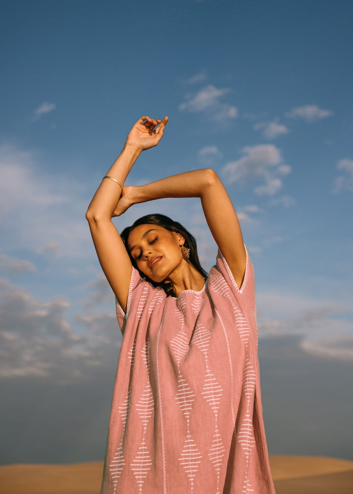 THE FRIDA KAFTAN - Dusty Pink