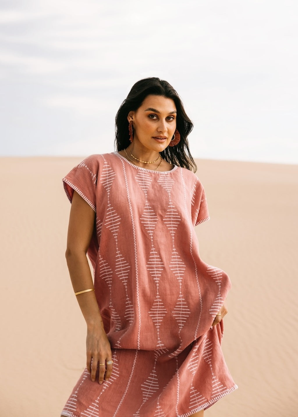 THE FRIDA KAFTAN - Dusty Pink